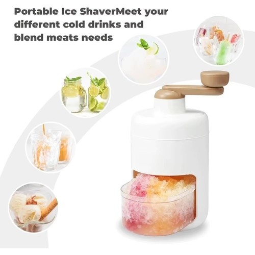 Portable crank ice - ice, crusher